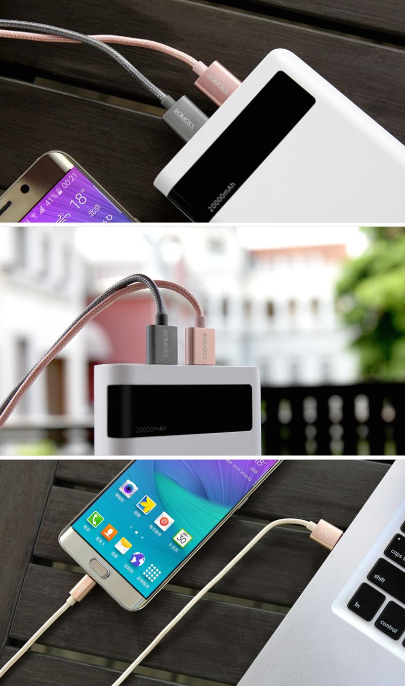 CÁP SẠC MICRO USB BỌC NYLON ROMOSS