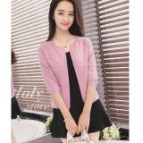 Áo khoác len tay lửng (Hồng)