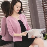 Áo khoác len tay lửng (Hồng)