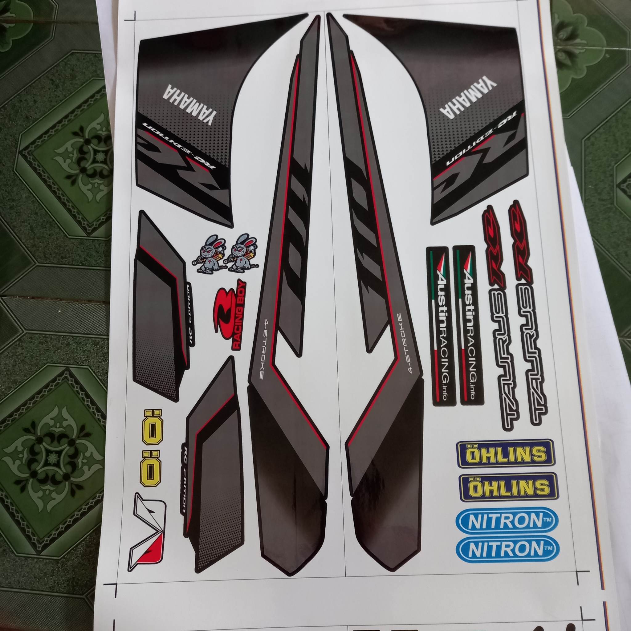 tem rời taurus RC đen xám