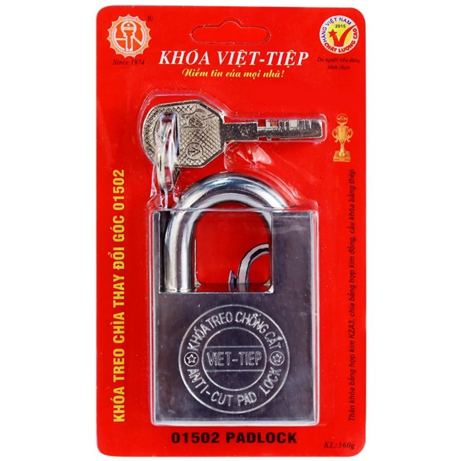 [HCM]Ổ khoá việt tiệp loại lớn 77 x50 ống phi 10mm chống cắt 01502 An toàn cao  chống mài mòn bởi các yếu tố môi trường bên ngoài.