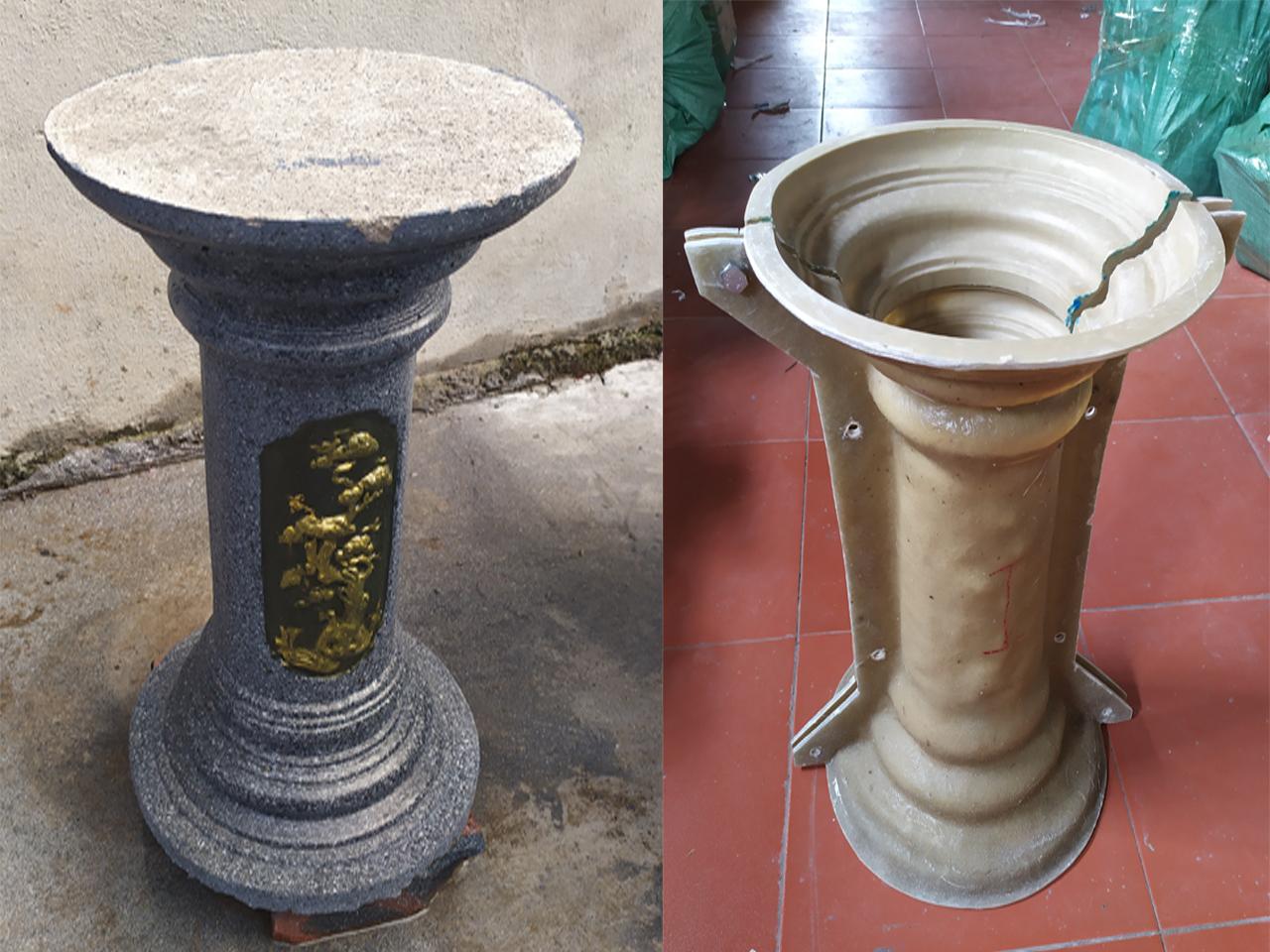 Khuôn chân đôn tròn cao 58 cm