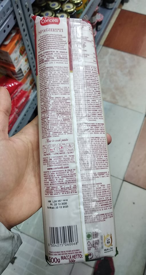 Mì ý spaghetti Pietro coricelli 500g