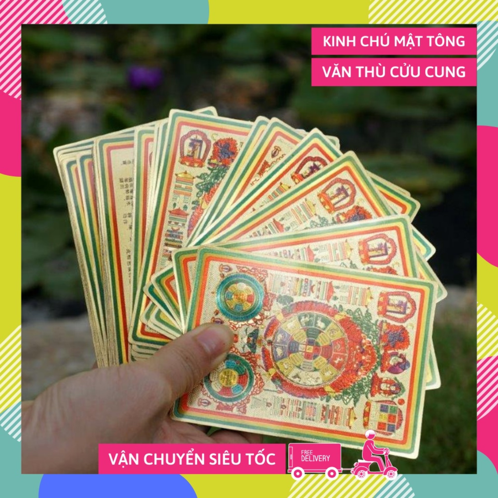 Kinh phù Mật Tông Phật tài lộc 2 mặt bỏ ví hiệu nghiệm