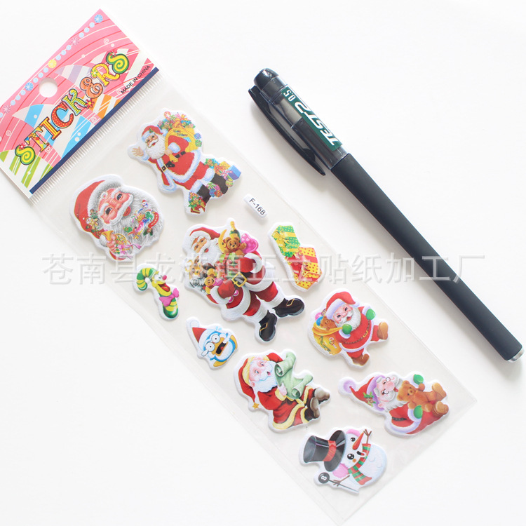5 Vỉ Sticker 3D Nổi - Quà Tặng Giáng Sinh