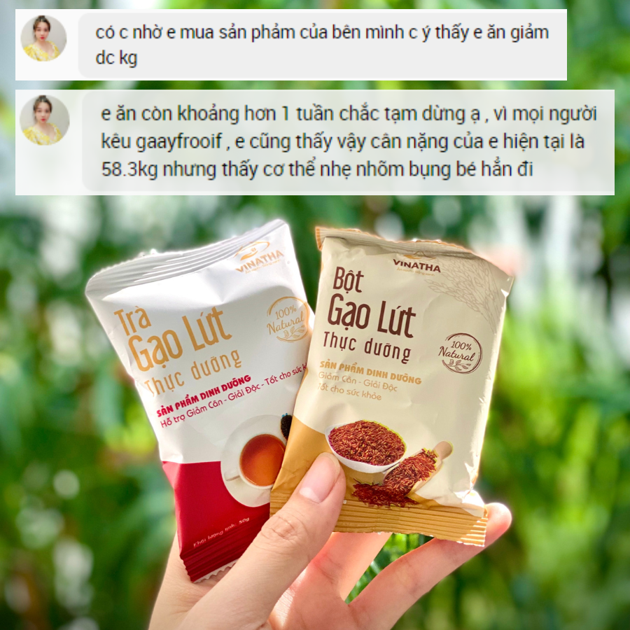 2 Set Bột Trà Gạo Lứt Ăn Kiêng Giảm Cân Vinatha - 2680gr