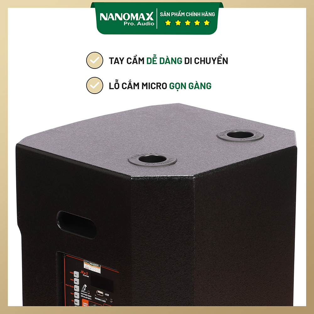 [With 30W charger] 420W high power karaoke pull Speaker | nanomax sk-12x2 cheap pull Speaker | USB readable pull rod luxury memory card with 2 mic karaoke singing | Vinh cog J79 smartphone