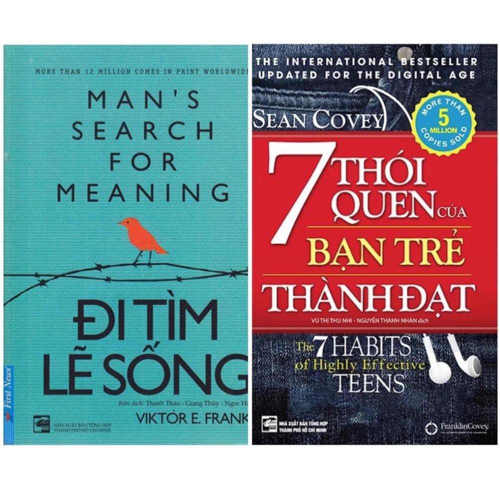 Sách first news - combo đi tìm lẽ sống + 7 thói quen của bạn trẻ thành đạt