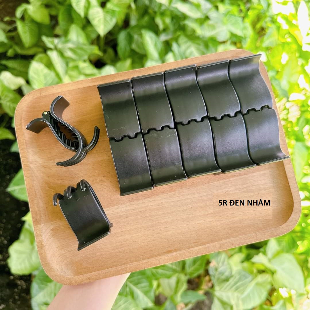 ( SIÊU DẺO) Set 6 - 12 Kẹp tóc càng cua 5 răng nhám màu socola