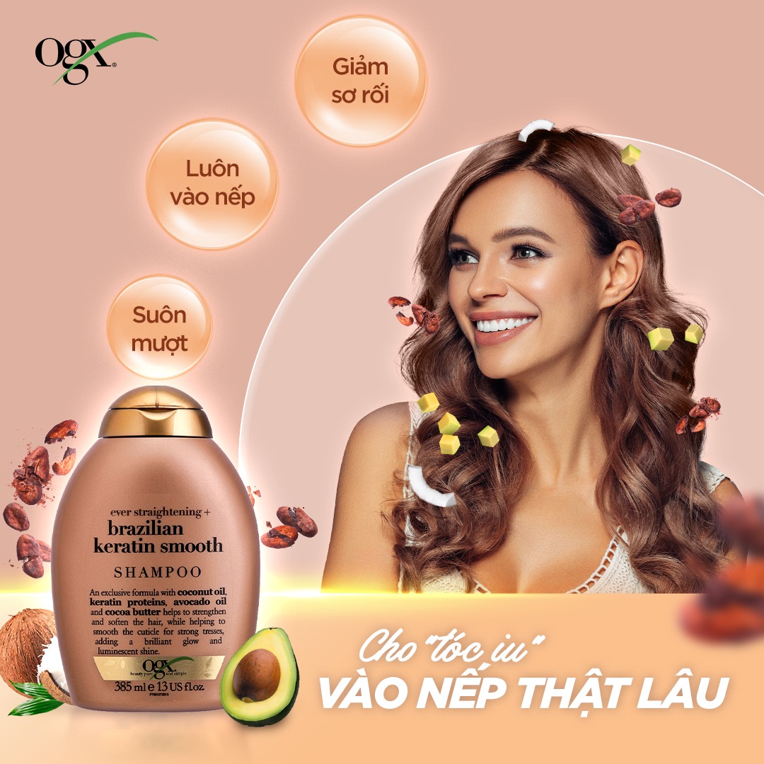 Trọn bộ Dầu Gội & Dầu Xả OGX (385ml)
