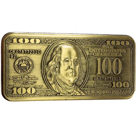 Hộp Quẹt Bật Lửa Khò Hình Đồng 100 Usd