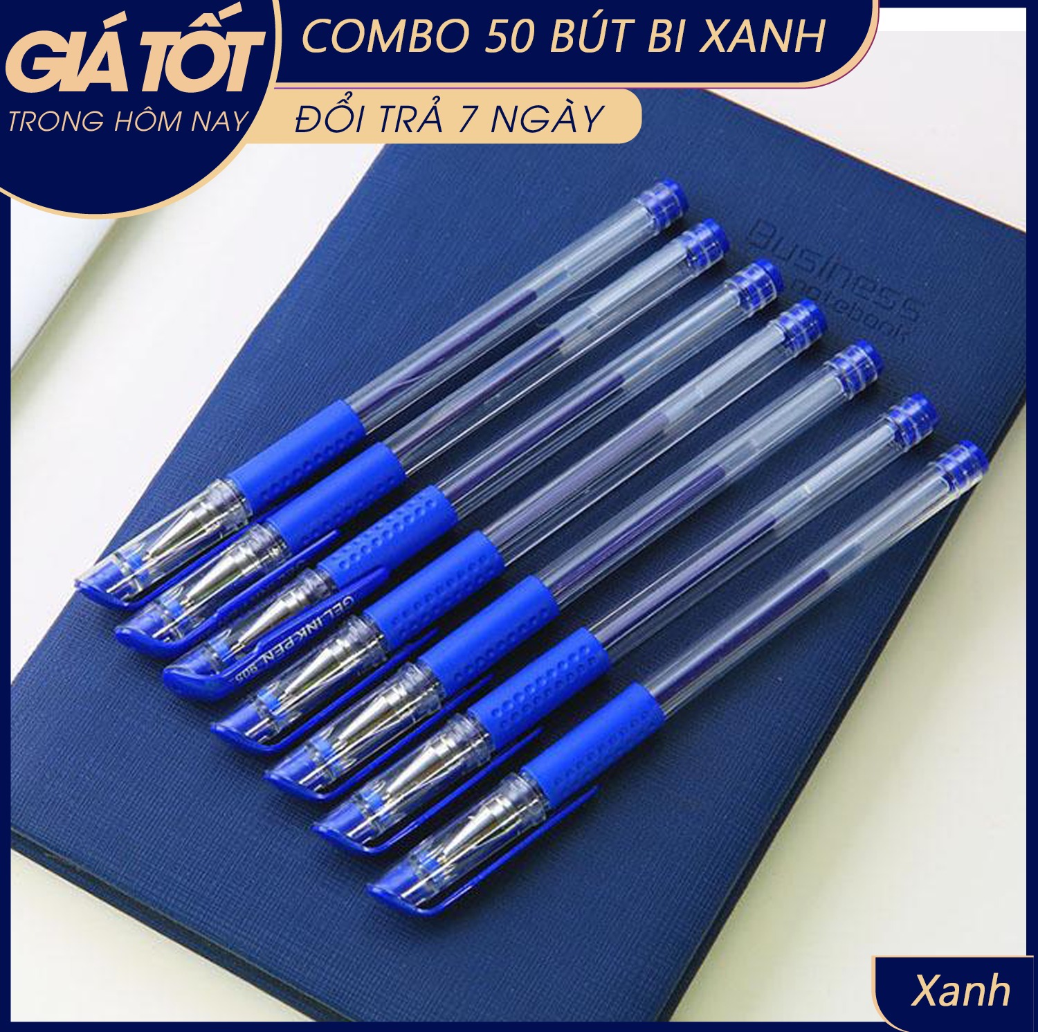 Combo 50 bút mực nước-bộ 50 bút bi nước siêu bền bút bi mực nước xanh đen, bút mực nước, rèn chữ đẹp