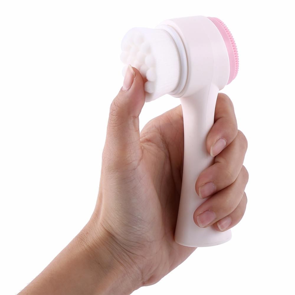 Cọ Massage Silicon Rửa Mặt 2 Đầu