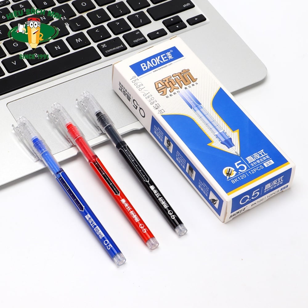 Bút Gel 0.5mm Baoke BK120 Xanh/Đỏ/Đen (12/144)