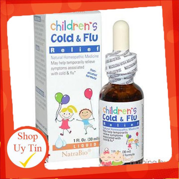 [HCM]Siro cảm cúm Cold & Flu NatraBio 30ml