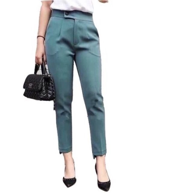 Quần baggy công sở gấu lệch đủ 4 màu