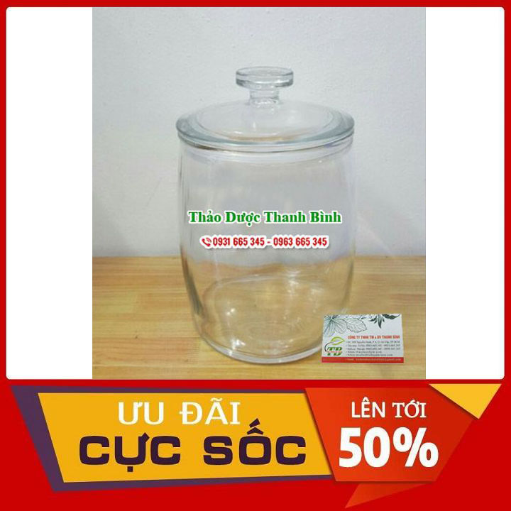 Combo 2 Bình Ngâm Sâm Chum HD 12-3 4.25 Lít - Bình Thủy Tinh 4.25 Lít