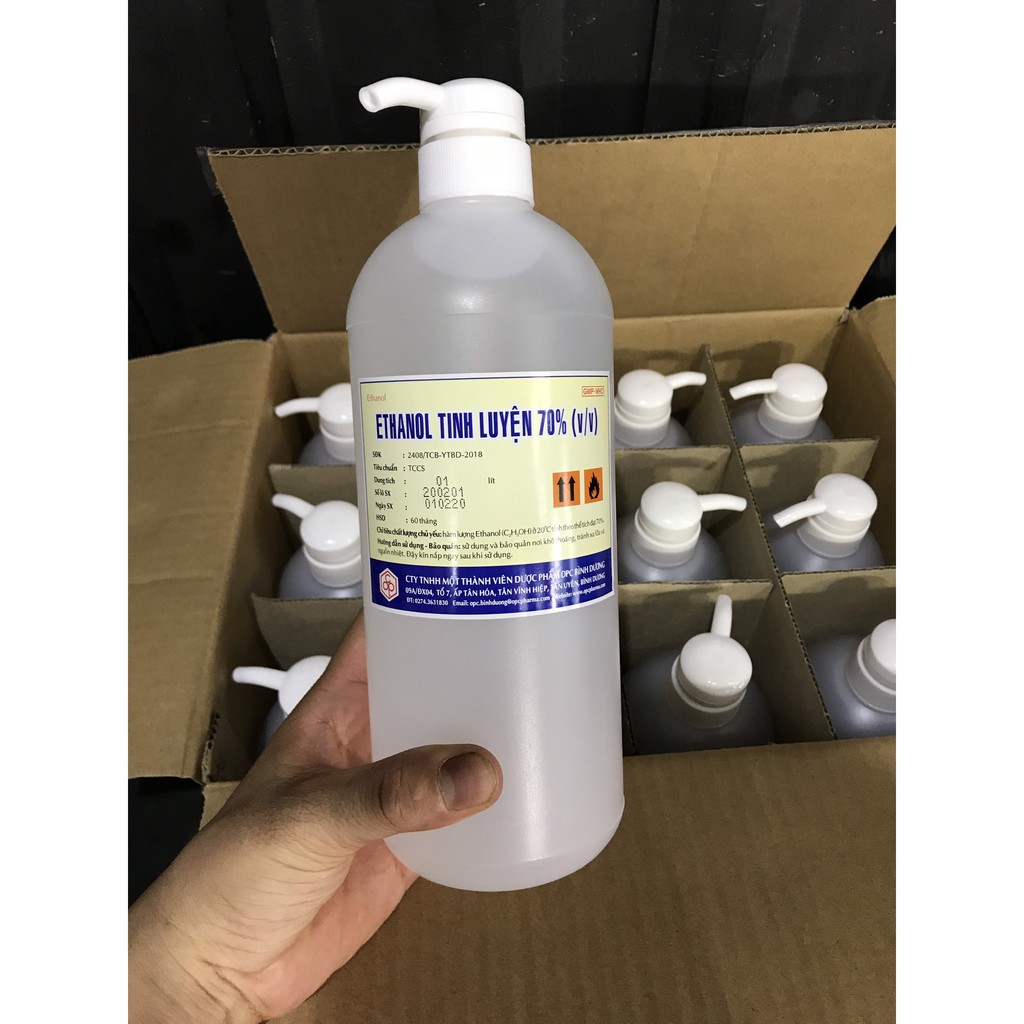 [HCM]Combo 3 chai nước rửa tay khô diệt khuẩn (CỒN 70% CÓ VÒI NHẤN - CÔNG TY DƯỢC OPC)