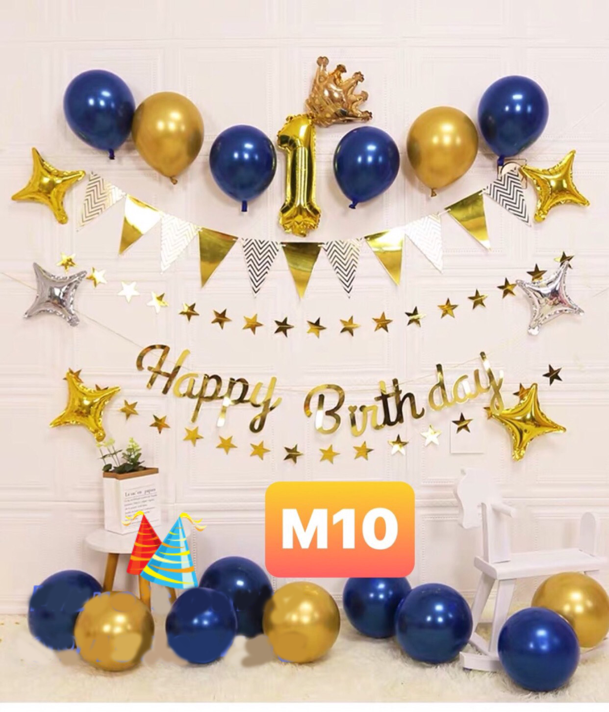 [HCM]set trang trí sinh nhật ép kim