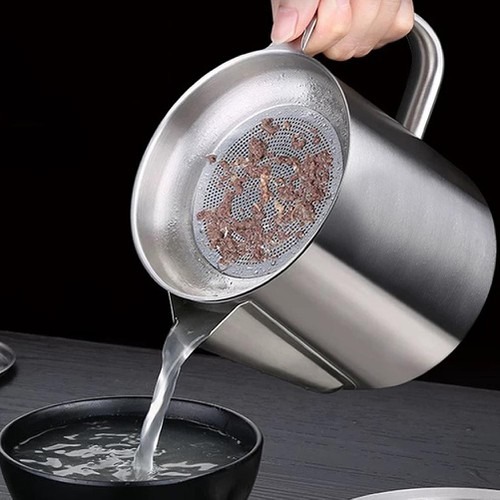 Ca lọc dầu ăn inox 304 cao cấp có lưới lọc mịn, lọc sạch cặn bẩn