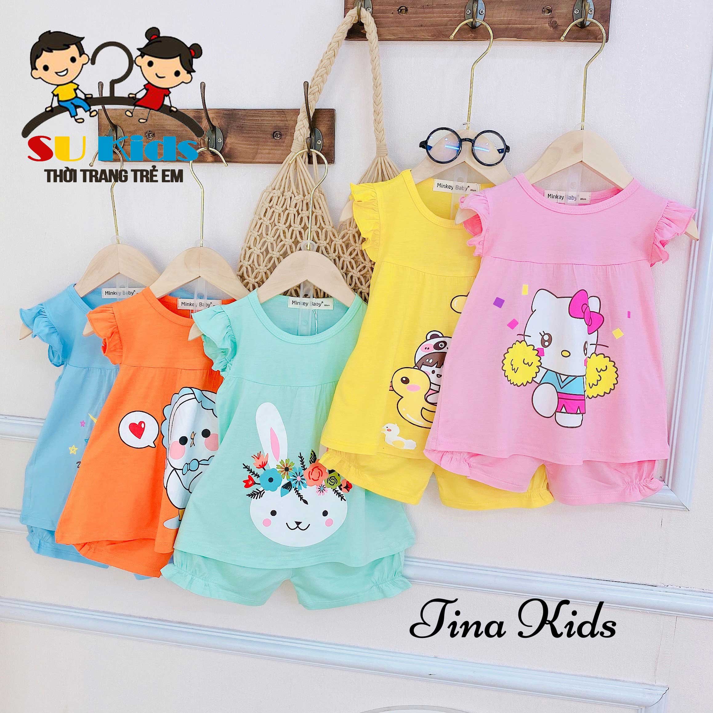 Bộ thun lạnh bé gái Cánh Tiên
