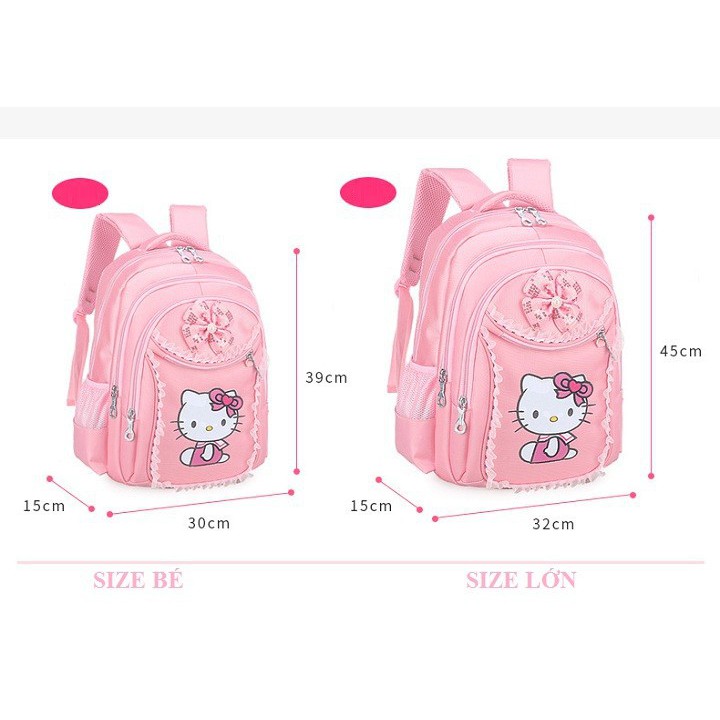 Balo Học Sinh Mèo Kitty Cho Bé Gái