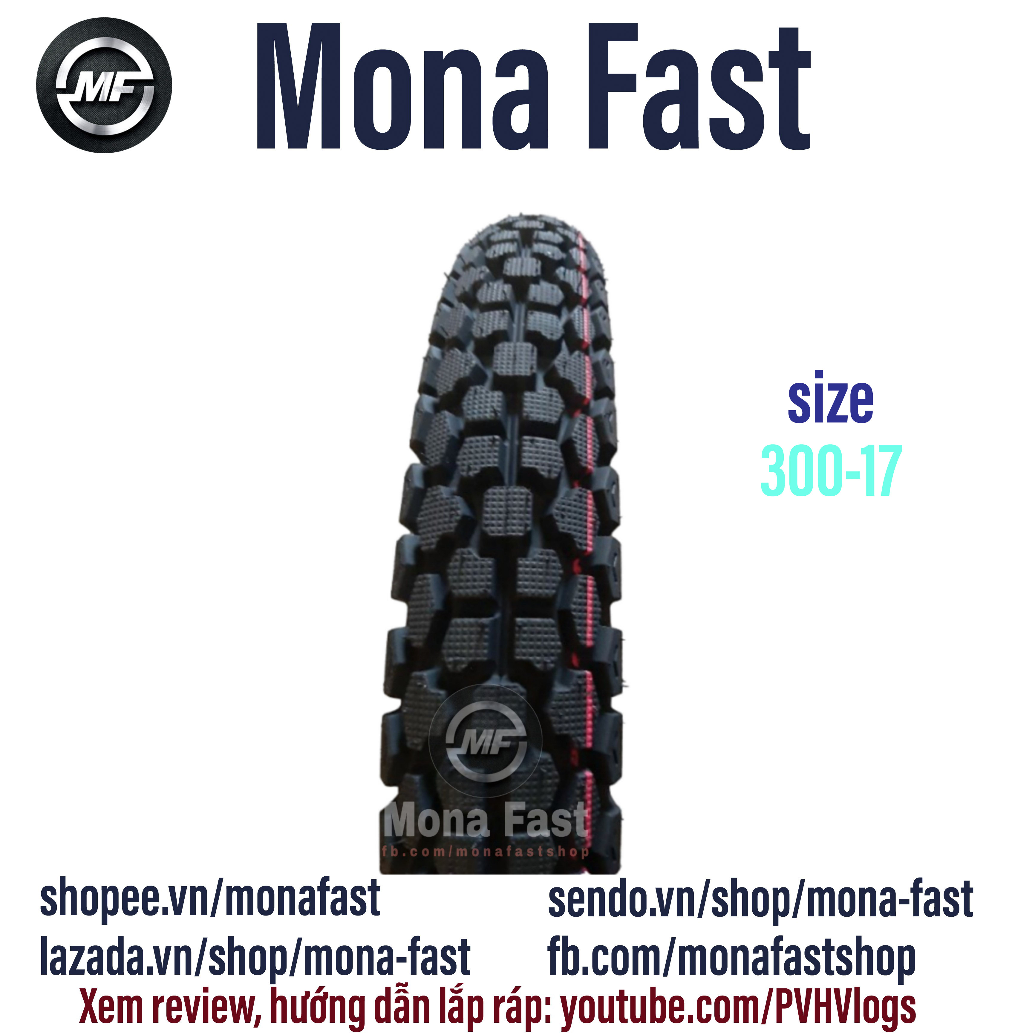 Vỏ địa hình Sobek gai chân chó size 300-17