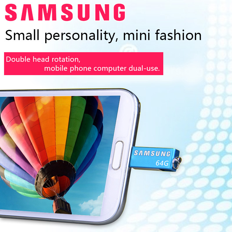 SAMSUNG 64GB OTG USB Flash Drive Smartphone External Usb Stick Pen Drive Memory Stick U Disk for Android PC