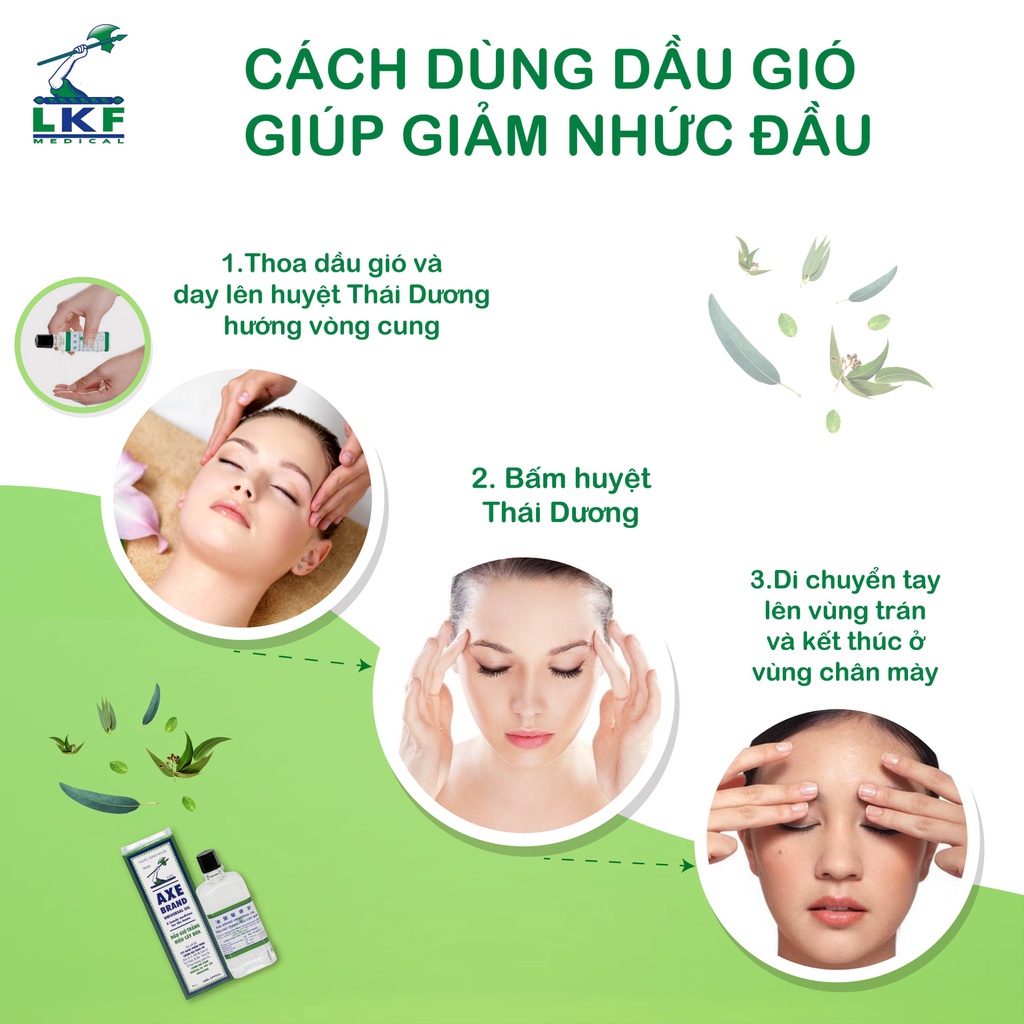 Dầu Gió Trắng Hiệu Cây Búa AXE Brand