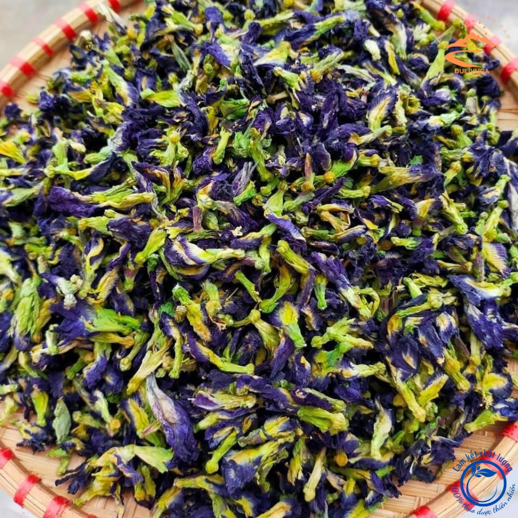 Hoa đậu biếc sấy khô nguyên bông từ hoa đậu biếc tươi 200g, 500g, 1kg. Trà hoa đậu biếc, làm mứt dừa, làm bánh, đồ xôi