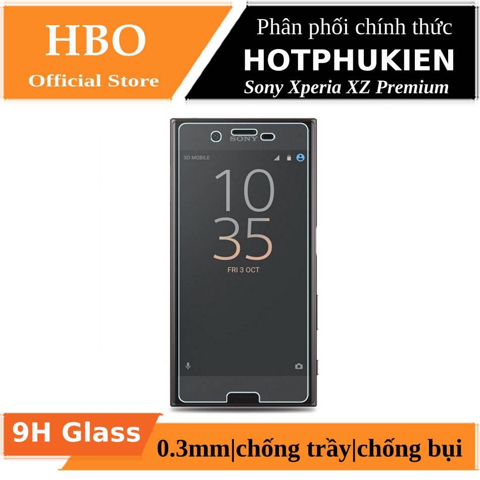 [HCM]Miếng dán kính cường lực Sony Xperia XZ Premium hiệu HBO (độ cứng 9H mỏng 0.3mm hạn chế bám vân tay)(Mua 1 tặng 1) -  Phân phối bởi Hotphukien