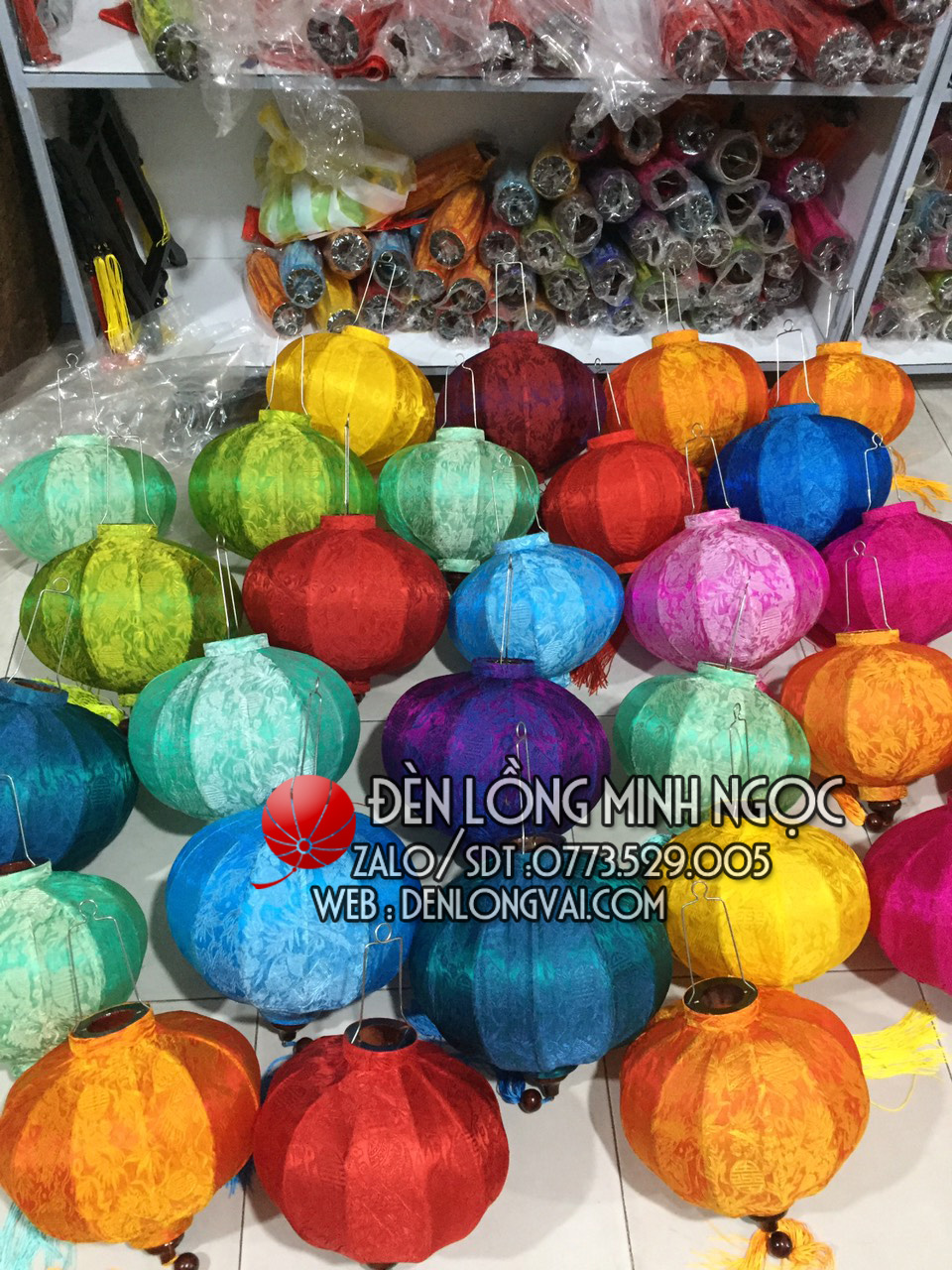 Đèn lồng Hội An kiểu tròn 30cm