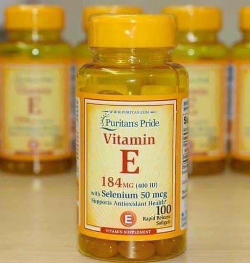 [HCM]Viên Uống Puritans Pride Vitamin E 184mg with Selenium 50mcg