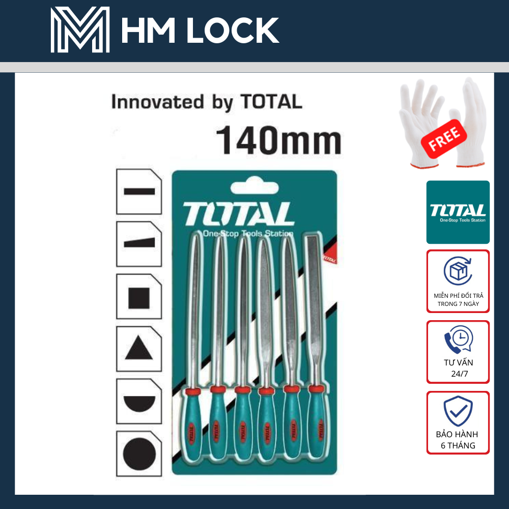 BỘ 6 GIŨA TOTAL 3mm X 140mm - HÀNG CHÍNH HÃNG - THT91462 - HM LOCK