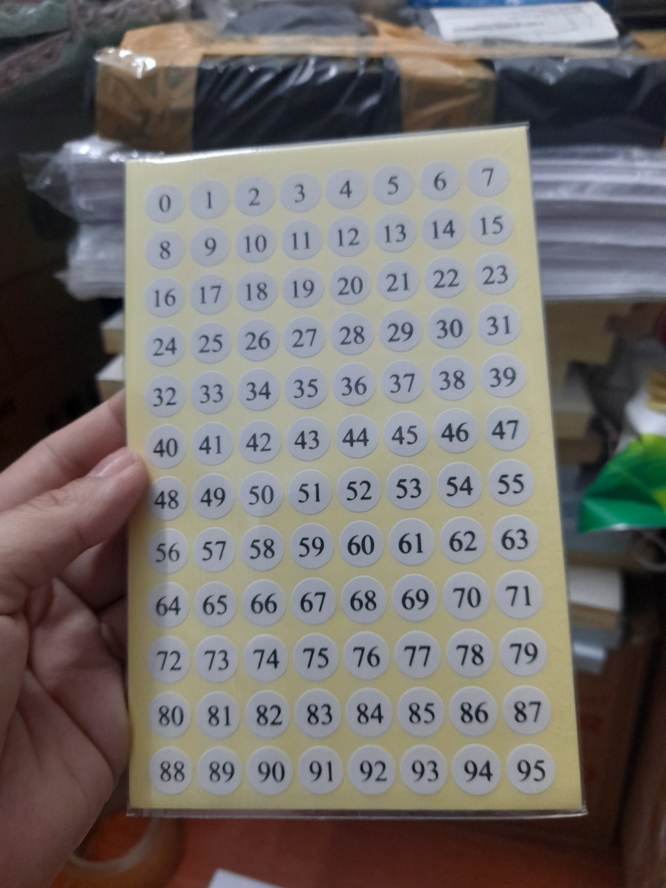 Xấp 10 decal tomy số 0-95