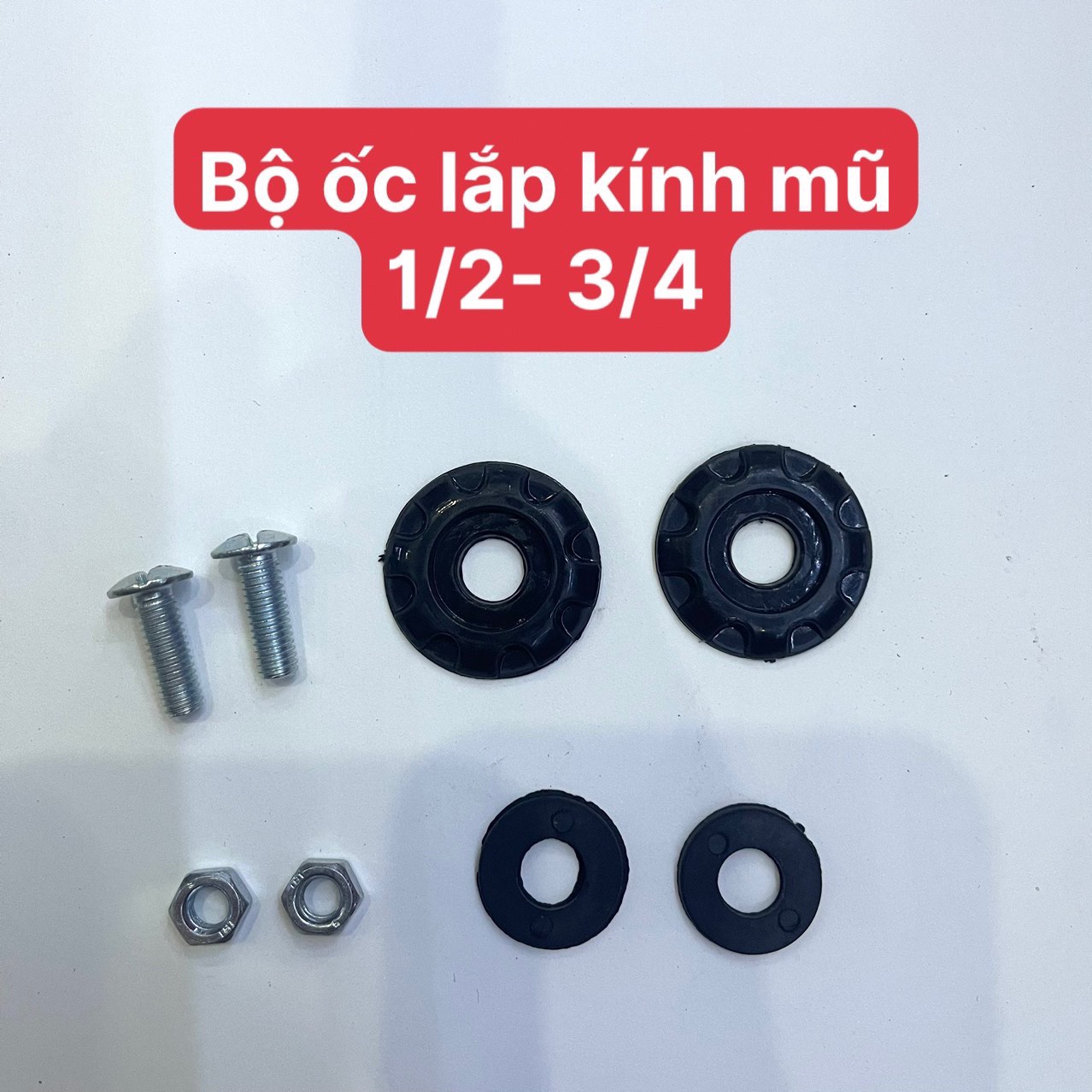 Bộ Ốc Lắp Kính Nón Bảo Hiểm 1/2 và 3/4