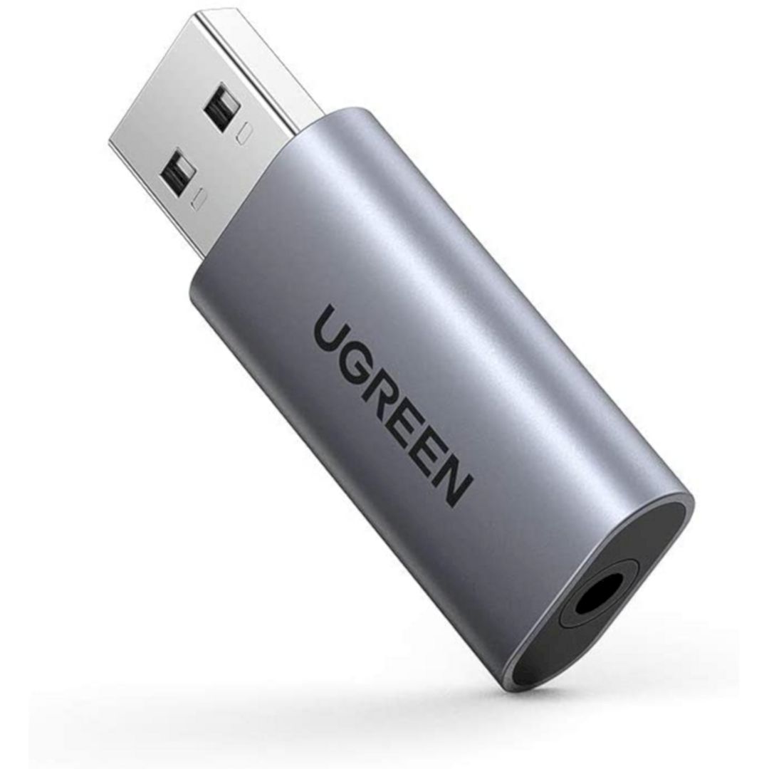 Ugreen 80864 usb 2.0 sound card for new 3.5mm audio + mic headset with trrs interface audio adapter alc4030 chipset cm383