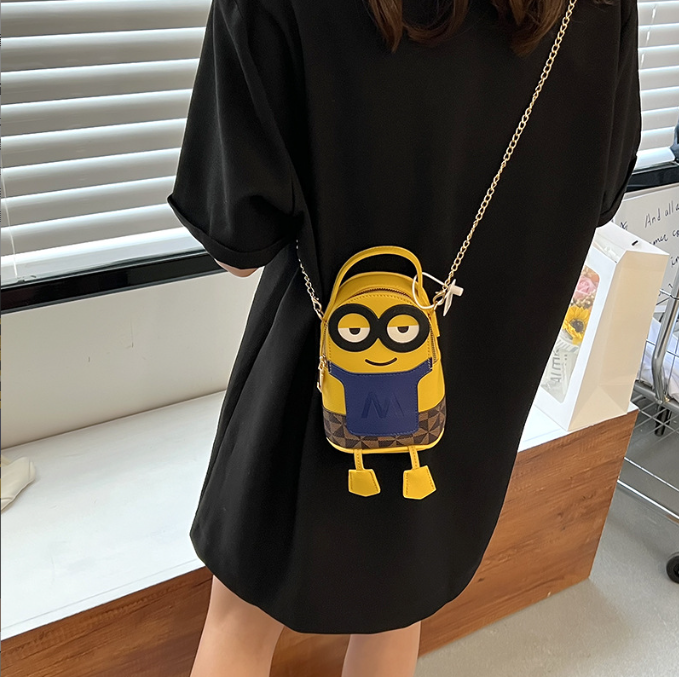 Túi đeo chéo Minion size lớn, phong cách Hàn Quốc