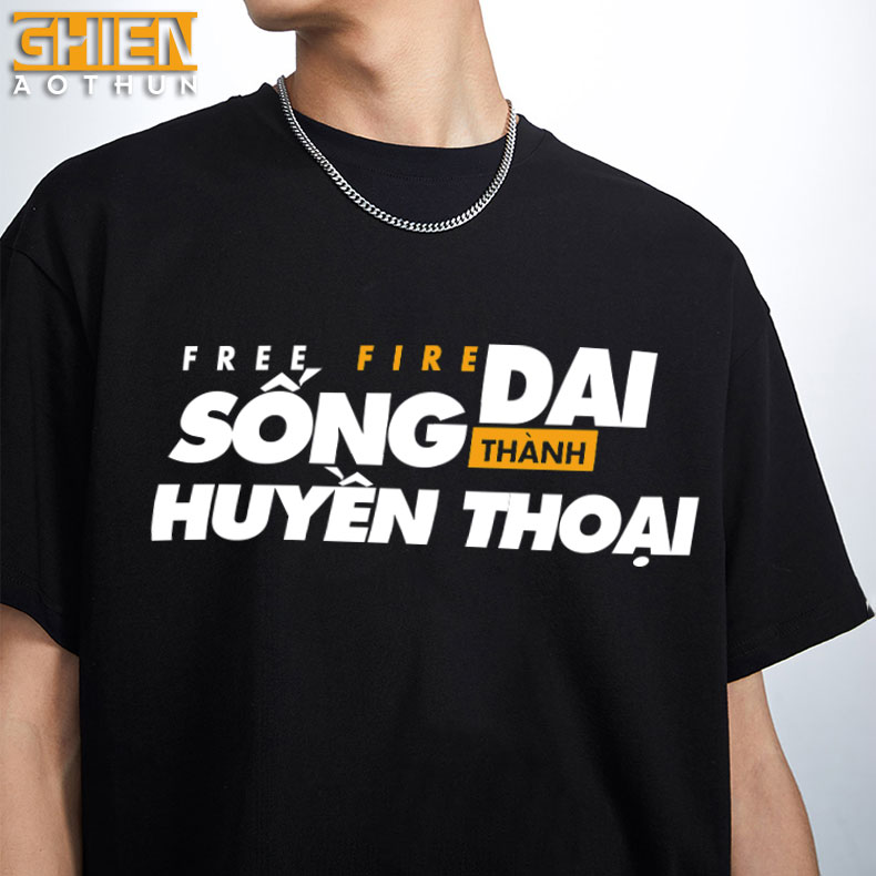 [HCM]Áo thun nam UMAD Free Fire Huyền Thoại Typo cổ tròn phông Unisex vải thể thao có Big Size