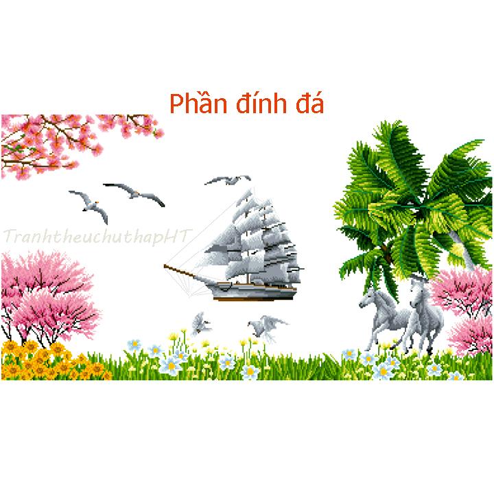 [HCM]Tranh đính đá thuận buồm xuôi gió VS134 – Tự đính