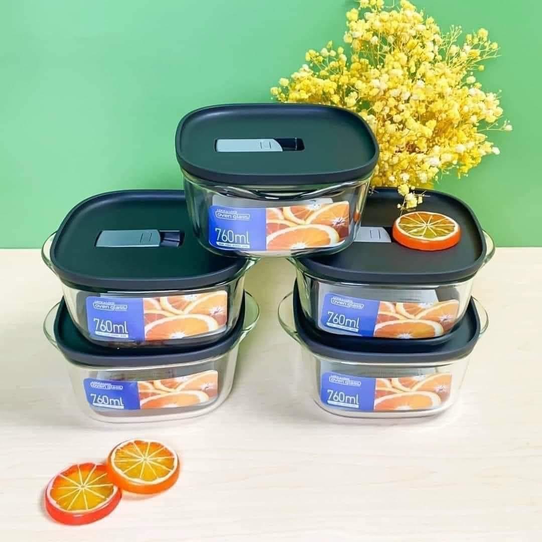 [Giá hủy diệt] Thố thủy tinh cao cấp Lock&lock 760ml ( sử dụng được trong lò vi sóng)