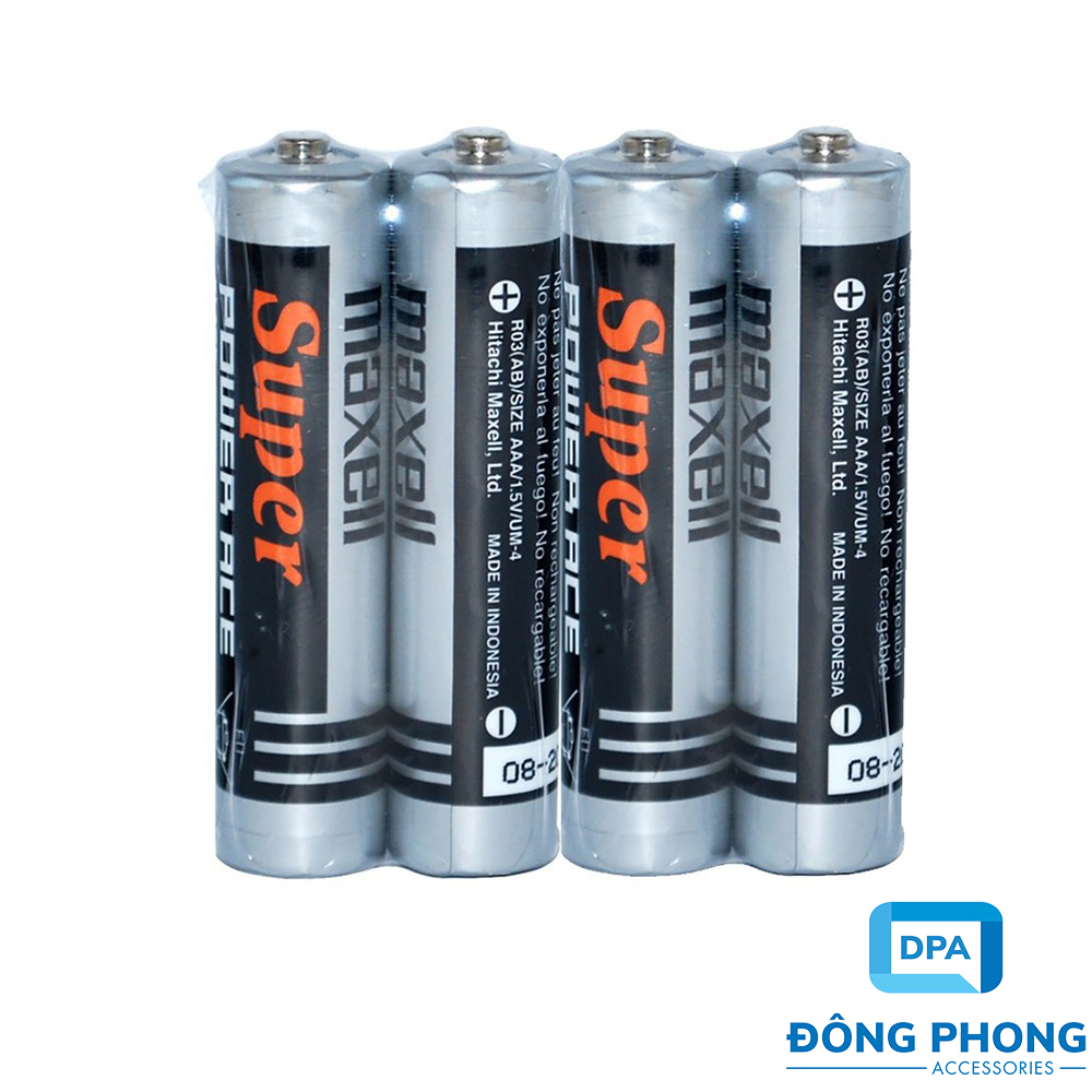Bộ 4 Viên Pin Tiểu Maxell AAA Chính Hãng