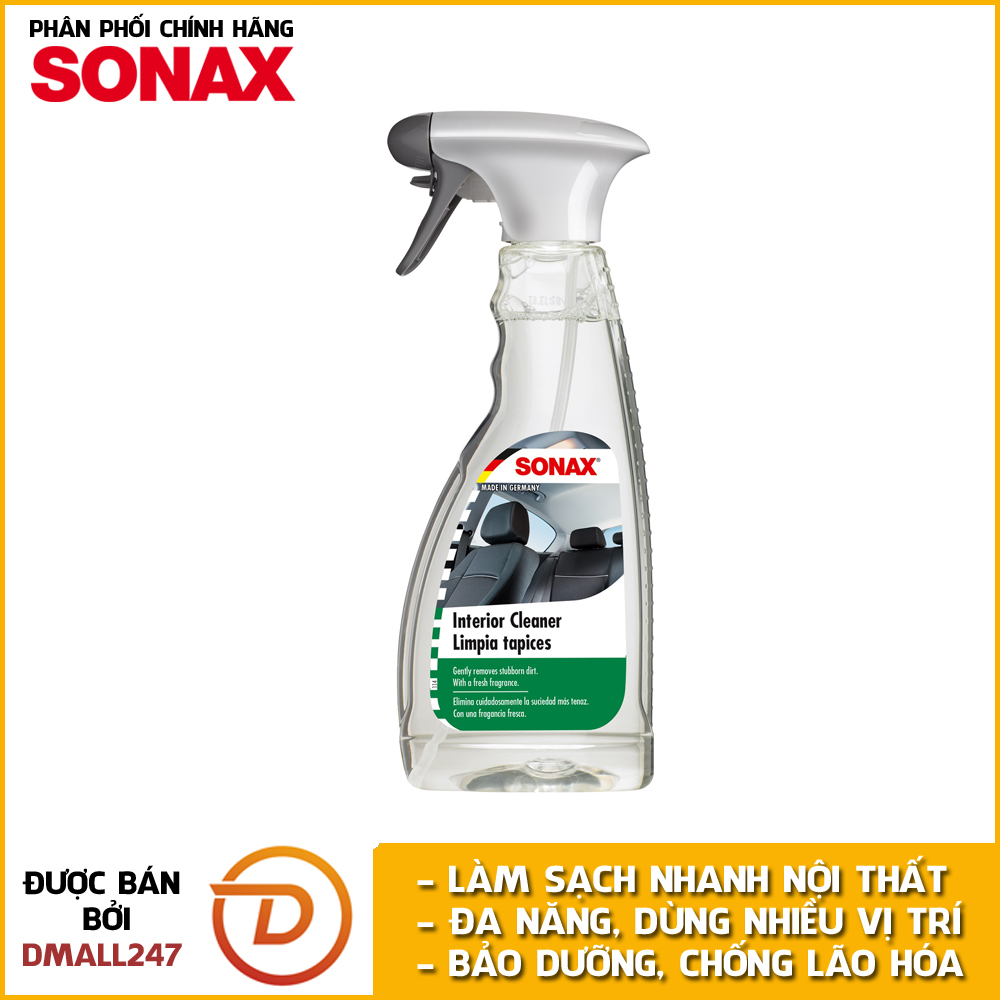 Chai xịt làm sạch nội thất đa năng Sonax 321200 500ml - Làm sạch toàn diện