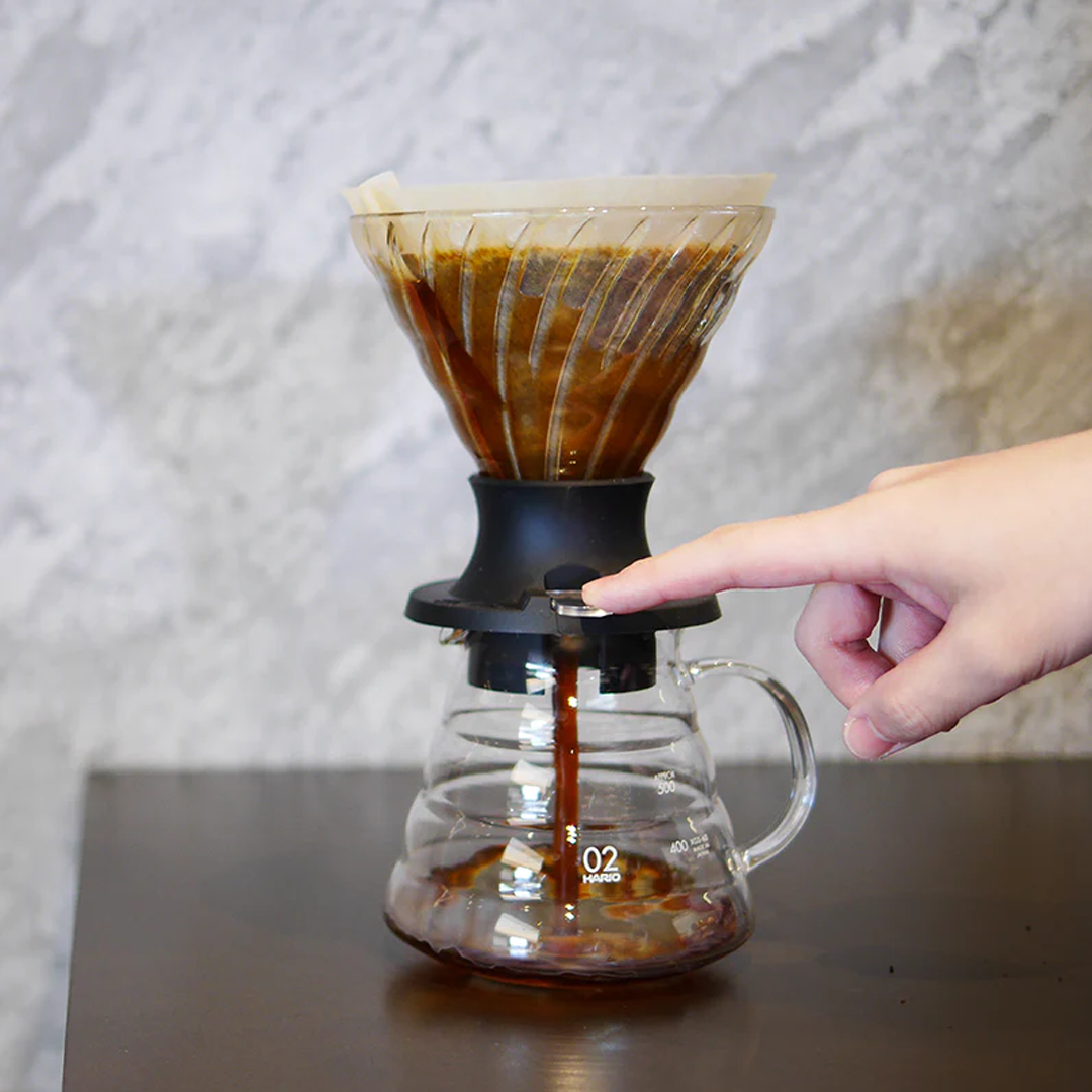 Phễu thủy tinh Hario Immersion Dripper Switch (SSD-200-B) | Pha cà phê pour-over dễ dàng
