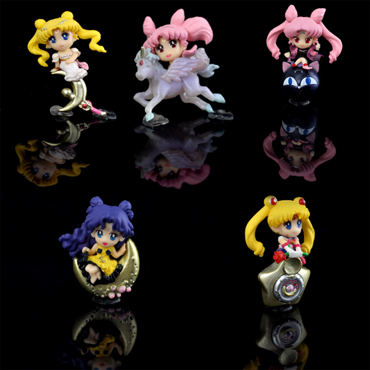 [HCM]Bộ 05 mô hình thủy thủ mặt trăng - Sailor Moon (Mẫu 04)