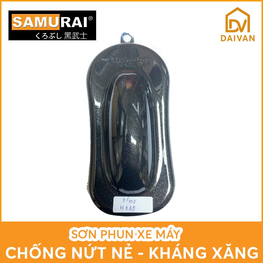 Chai sơn Samurai H255* màu đen nhánh Honda