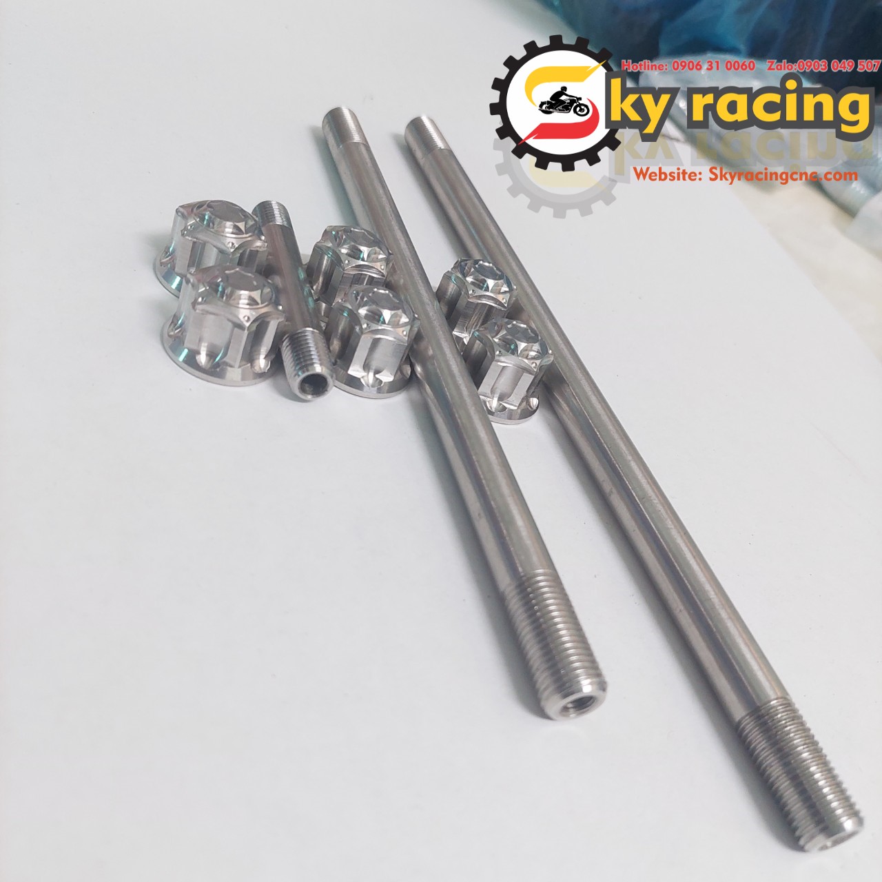 Bộ cốt trước sau và cốt phuộc kèm 6 con tán bít đầu INOX gắn cho xe WINNER