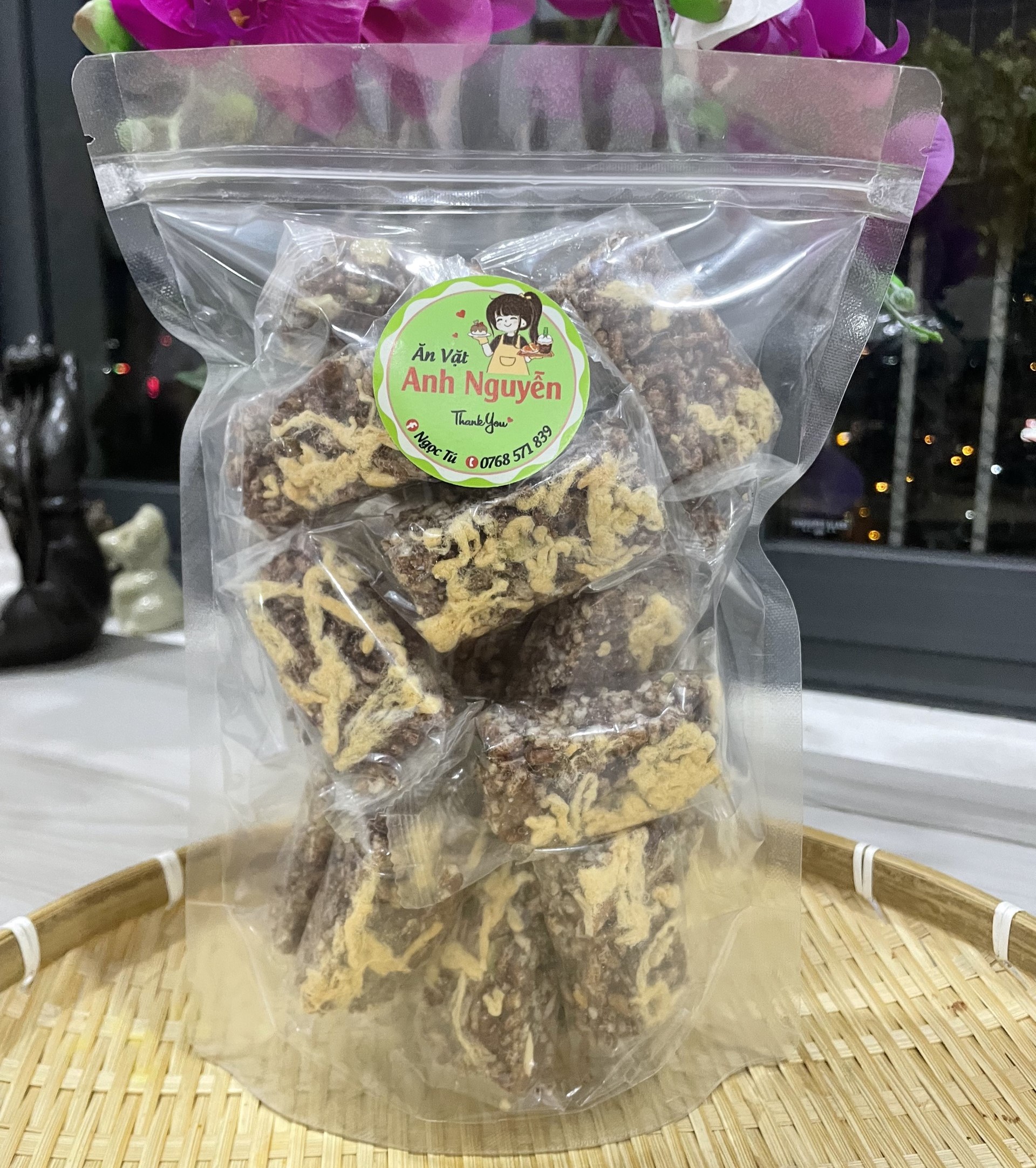 Thanh gạo lức chà bông bịch 500gr