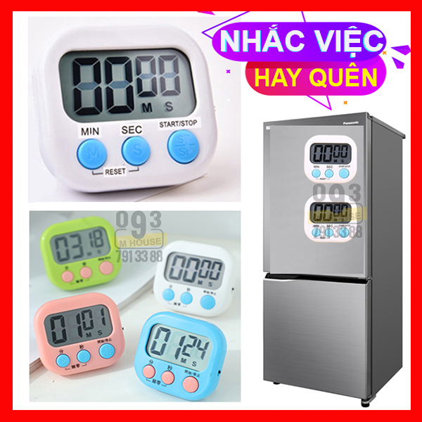 Đồng hồ hẹn giờ đếm ngược đồng hồ bấm giờ 7x8 cm