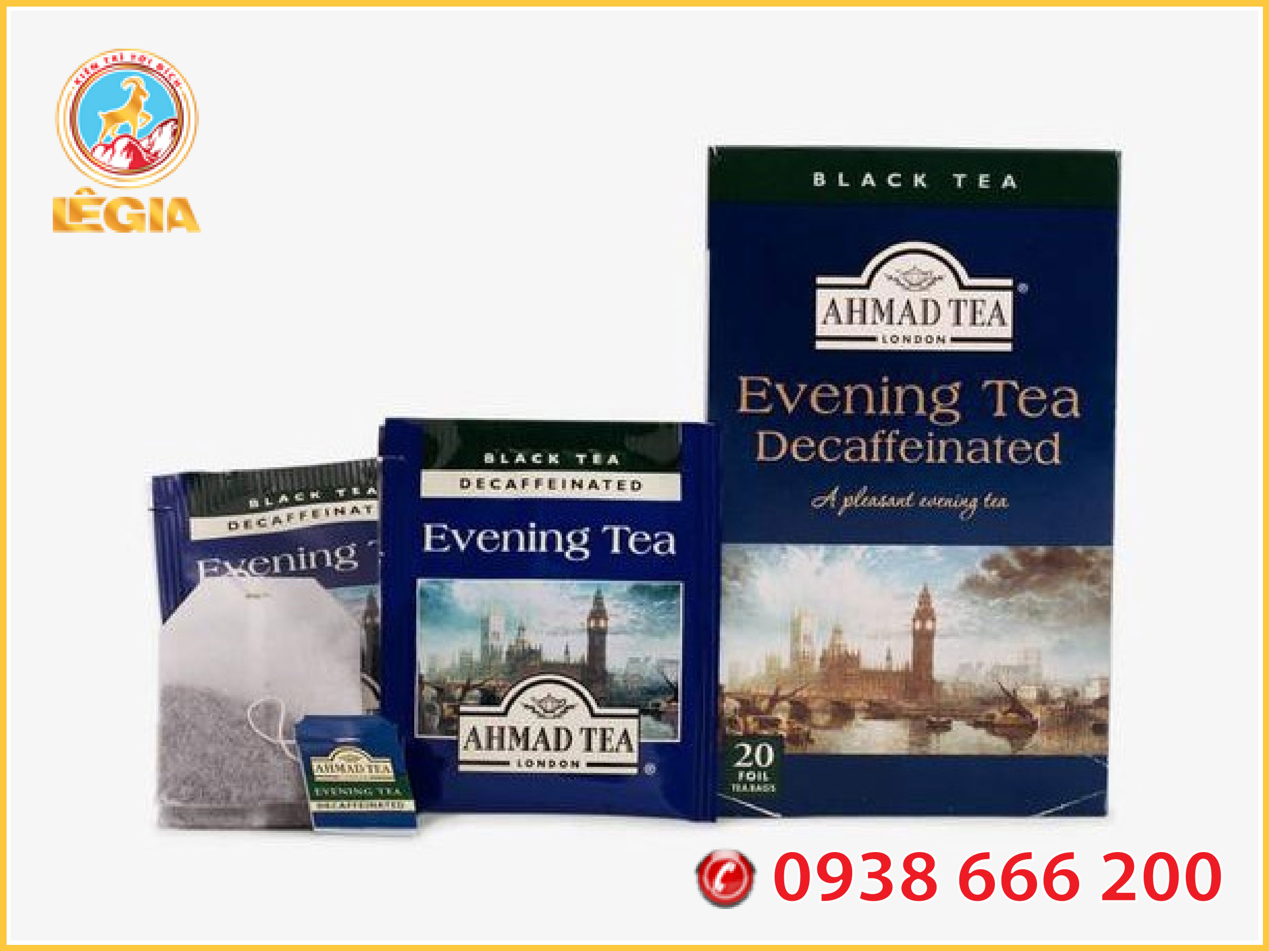 Trà đen Bá Tước khử CAFFEIN 40G - AHMAD DECAFFEINATED EVENING TEA